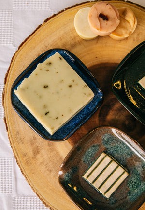 Handmade Ceramic Soap Dish made by Lichen Ceramics