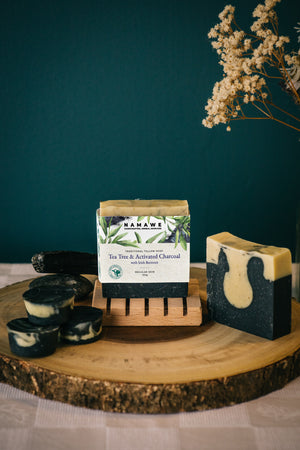 Tea Tree & Activated Charcoal Artisan Tallow Soap Bar